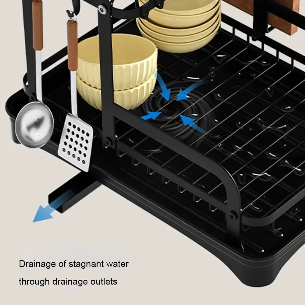 2 Tier Dish Drainer with Dashboard